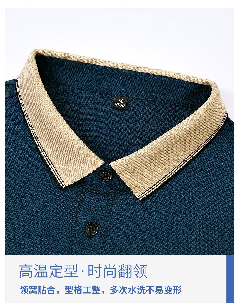 Men's Summer New In-Stock Solid Color Straight Fit Lapel Short Sleeve Business Fashion Daily Wear Polo Shirt
