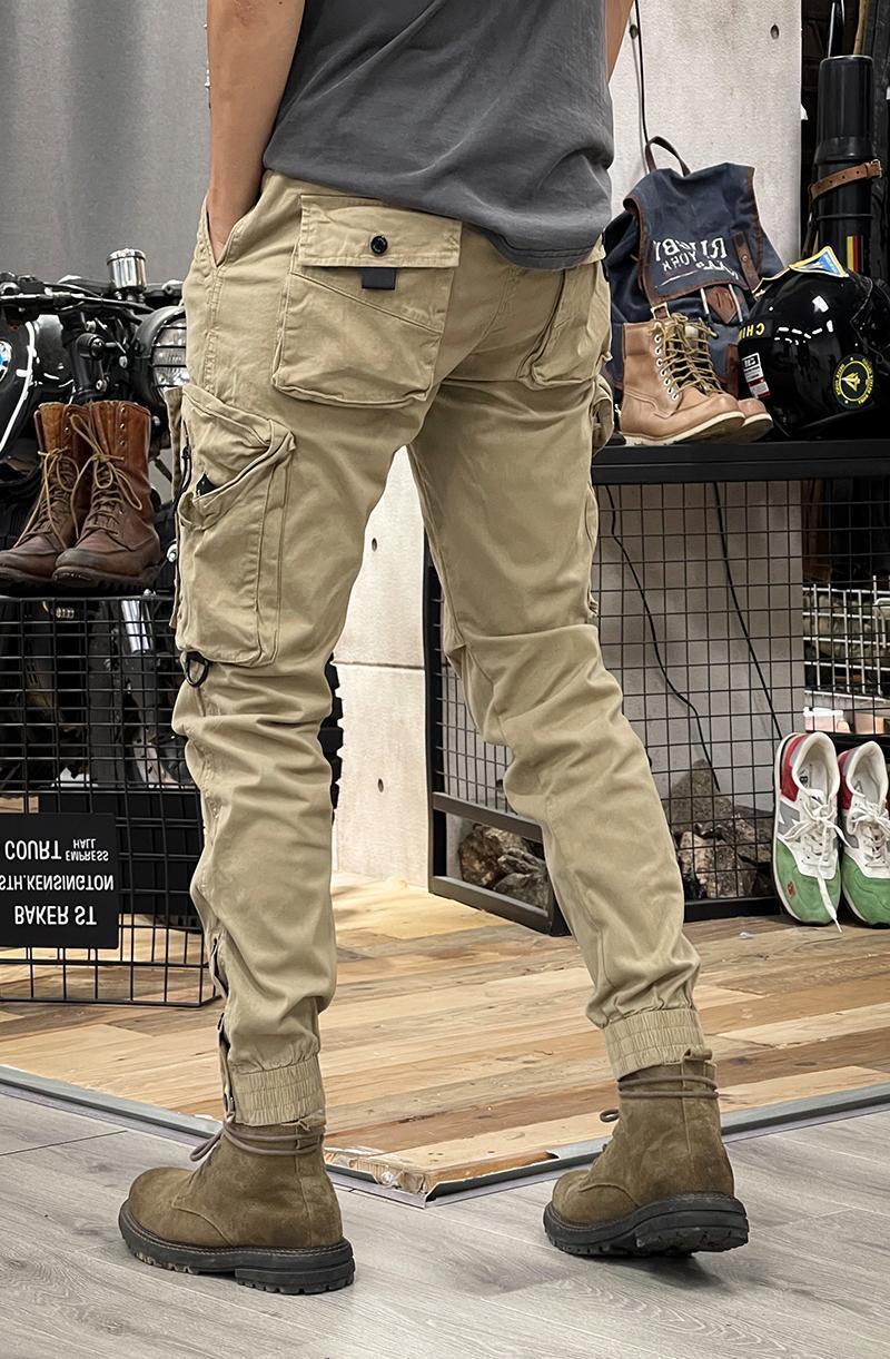 Spring and Autumn American workwear pants for men, straight leg functional outdoor tactical casual pants for men, leg tied pants for men Spring and Autumn American workwear pants for men, straight leg functional outdoor tactical casual pants for men, leg tied pants for men