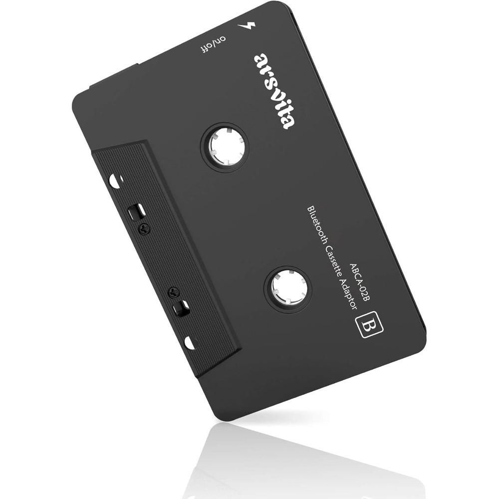 BASIC SUPPLY Car Audio Bluetooth Wireless Cassette Receiver, Tape Player Bluetooth 5.0 Cassette Aux Adapter, Black