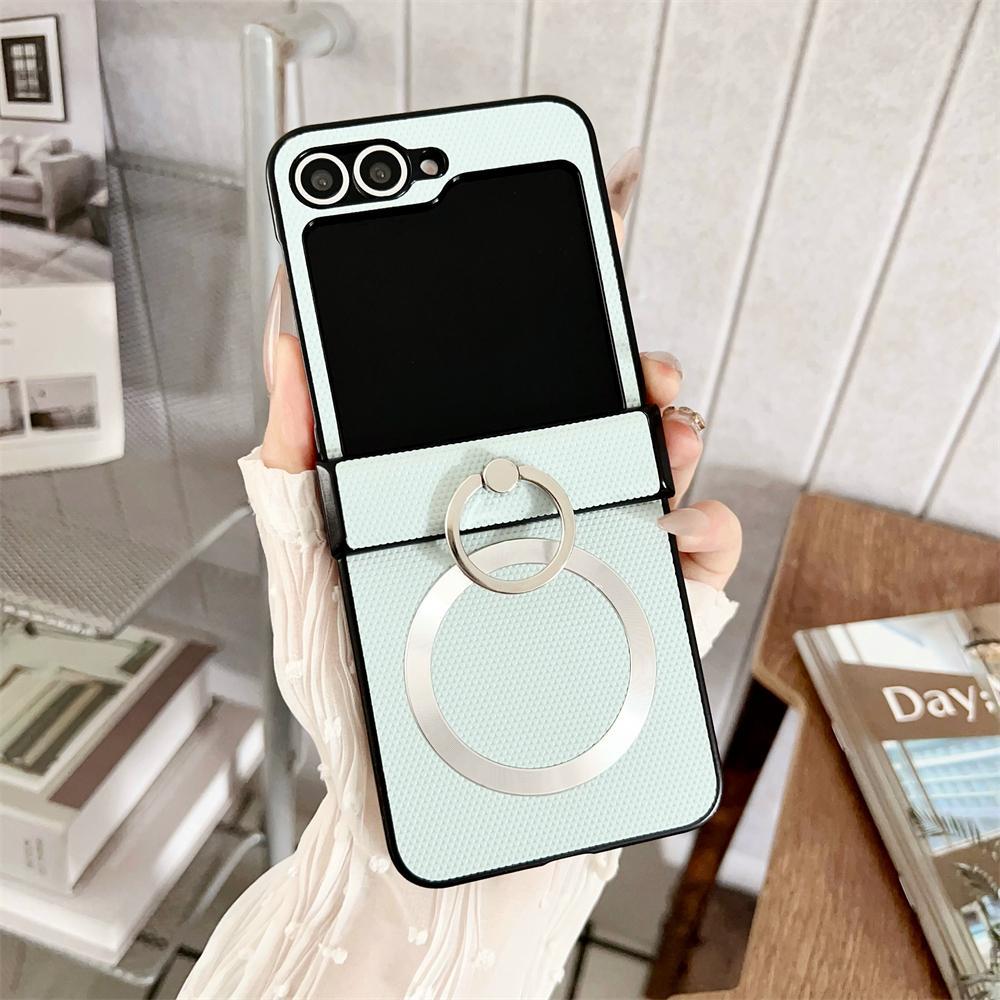 For Magsafe Ring Holder For Samsung Z Flip 7 5 6 Case Slim Case For Samsung Galaxy Z Flip 3 4 5 6 5G ZFlip5 Flip6 Flip7 Cover