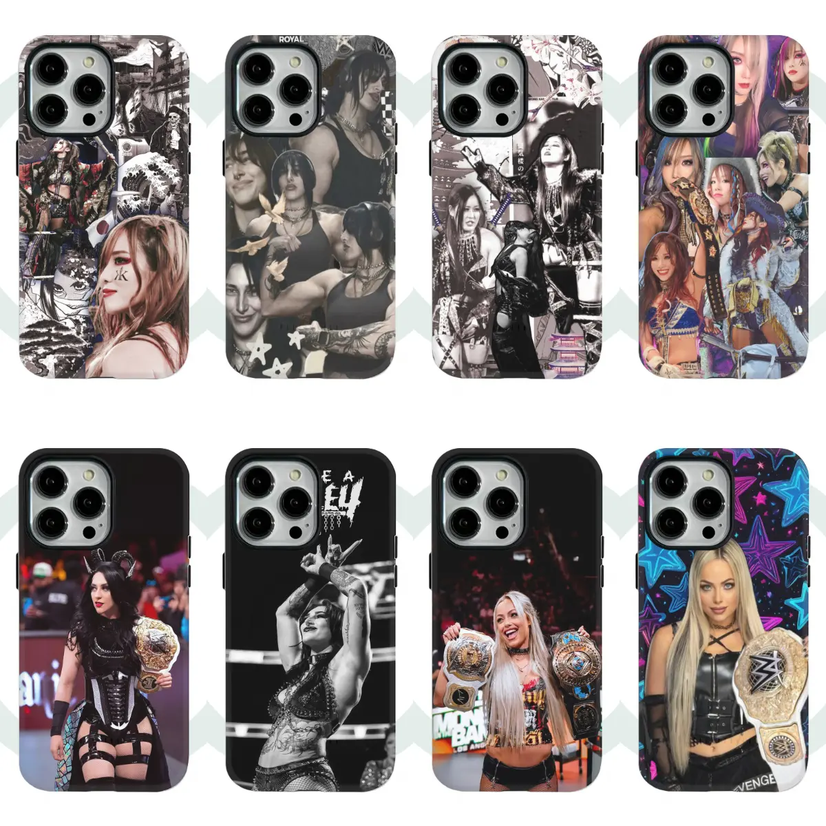 Fashion Cool WWE INS Style Women's Champion Shockproof Magsafe Phone Case for IPhone 11 12 13 14 15 16 17 Pro Max Plus Air Holiday Gift Protection