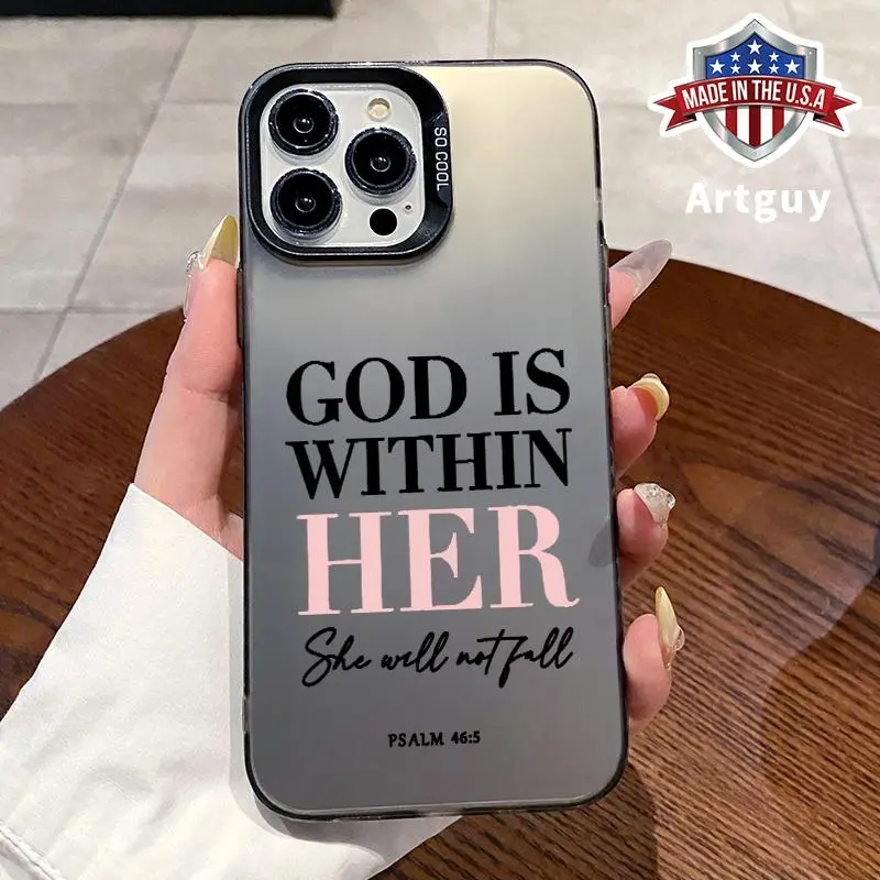 Phone Case Compatible with iPhone 17 16 E Pro Max 15 Plus 14 13 12 11 Air God is within her Pattern Durable Shockproof Anti-Scratch PC Protective Case