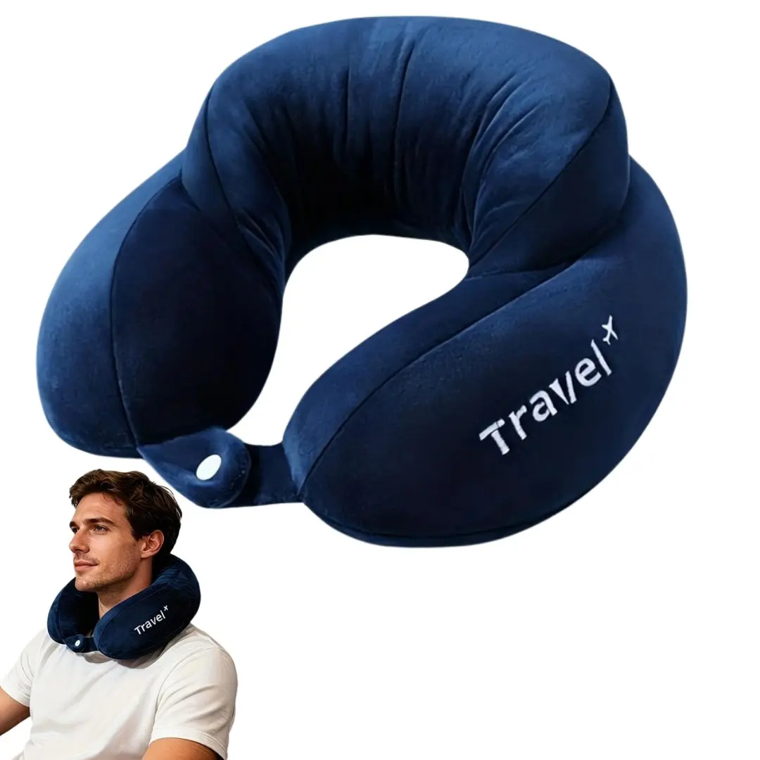 U-Shaped Travel Pillow, Neck Support Cervical Pillow, Airplane U-Shaped Pillow, Sleeping Aid for Travel and Daily Use,Airplane Pillow for Traveling Office Portable U-Shaped Neck Pillow Suitable for Naps and Travel Support, Travel Neck Cushion