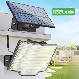 1pcs Solar Outdoor Led Motion Sensor Light – Waterproof Security Floodlight for Patio, Garage, Porch, Yard & Street, Auto on/off Dusk To Dawn, Energy-saving Bright Illumination, Easy Mount Installation, Ideal Night Safety Solution