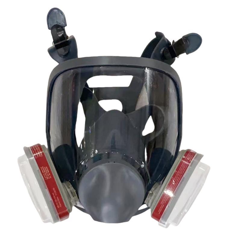 Silicone Upgrade Reusable Protective Mask Full Face Mask Anti-Toxic Mask, 19-In-1 Filter Box, Protects Against Toxic Gases, Dust, Chemicals, Ideal for Painting, Sanding, Industrial Work