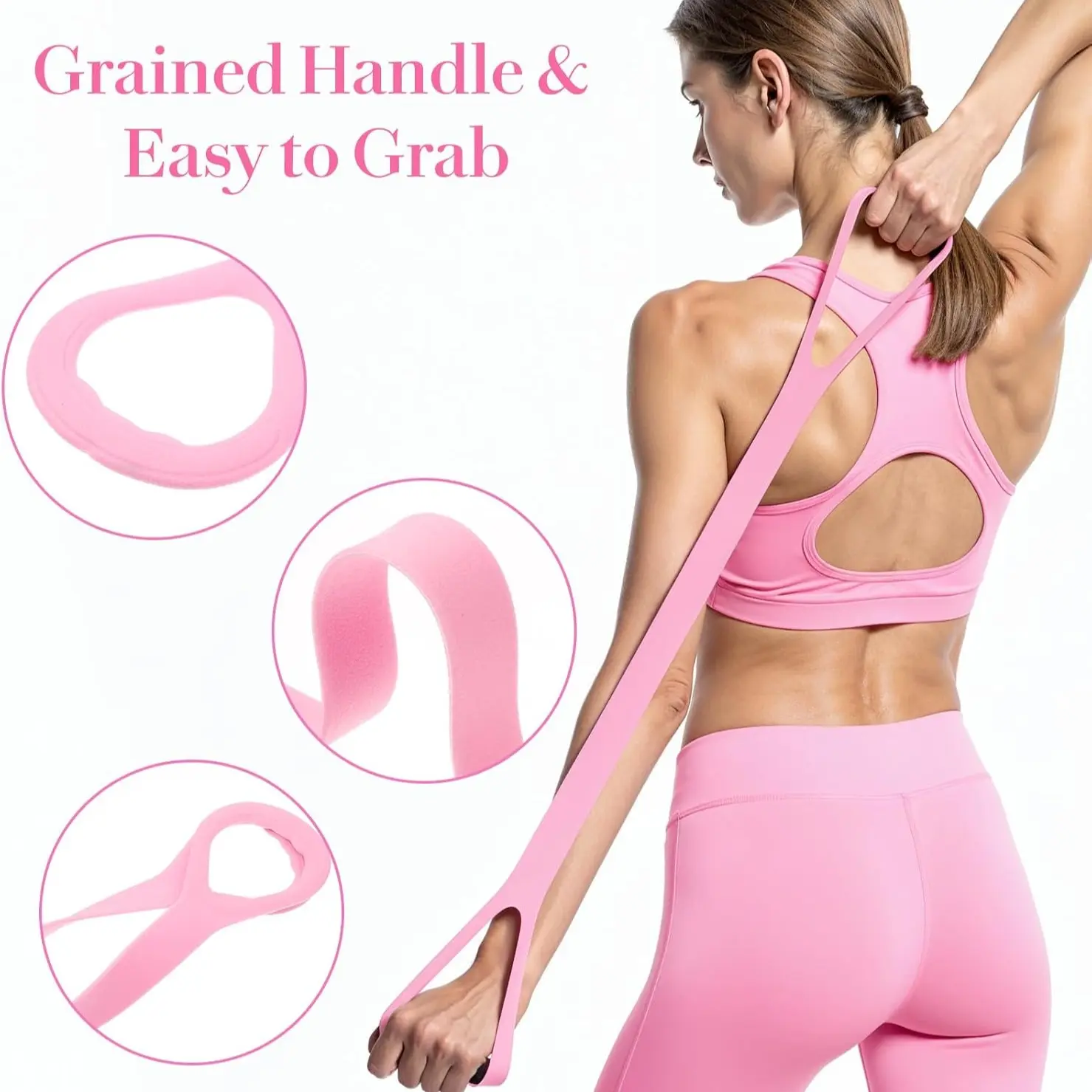 8-Word Puller Yoga Aid Home Resistance Band, Fitness Equipment for Women, Open Shoulders and Beautify Back, Elastic Bands for Exercise
