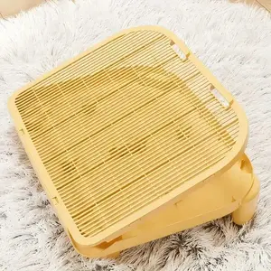 Plastic double-layer washable cat litter mat, non-slip and leak-proof, with air channels, easy to clean, suitable for all litter boxes