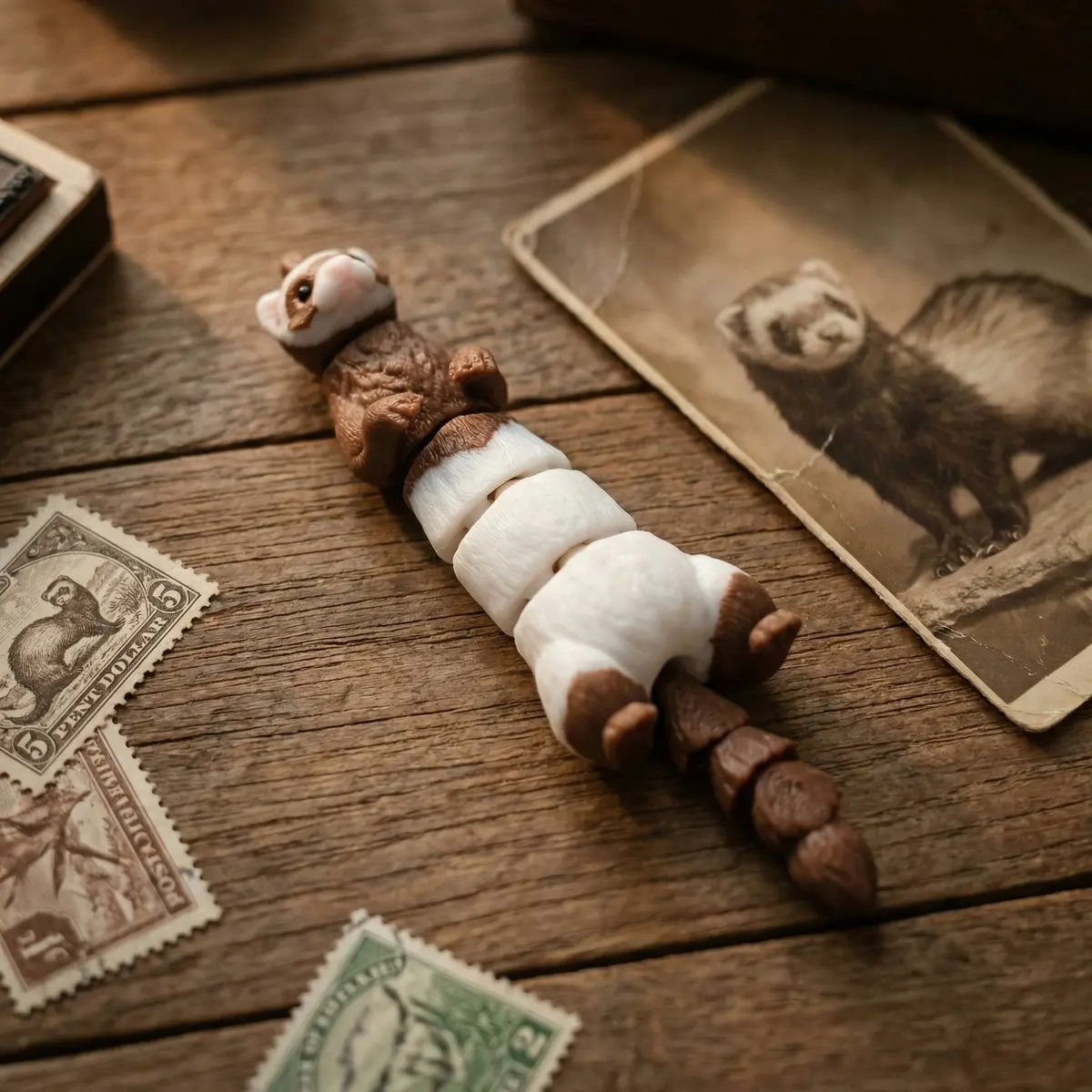 Canadian Ferret Statue, Small Statue Ornament, Advanced Structure Design, Modern Desktop Art, Festive Atmosphere Decor, Home Office Display, Study Room Decoration