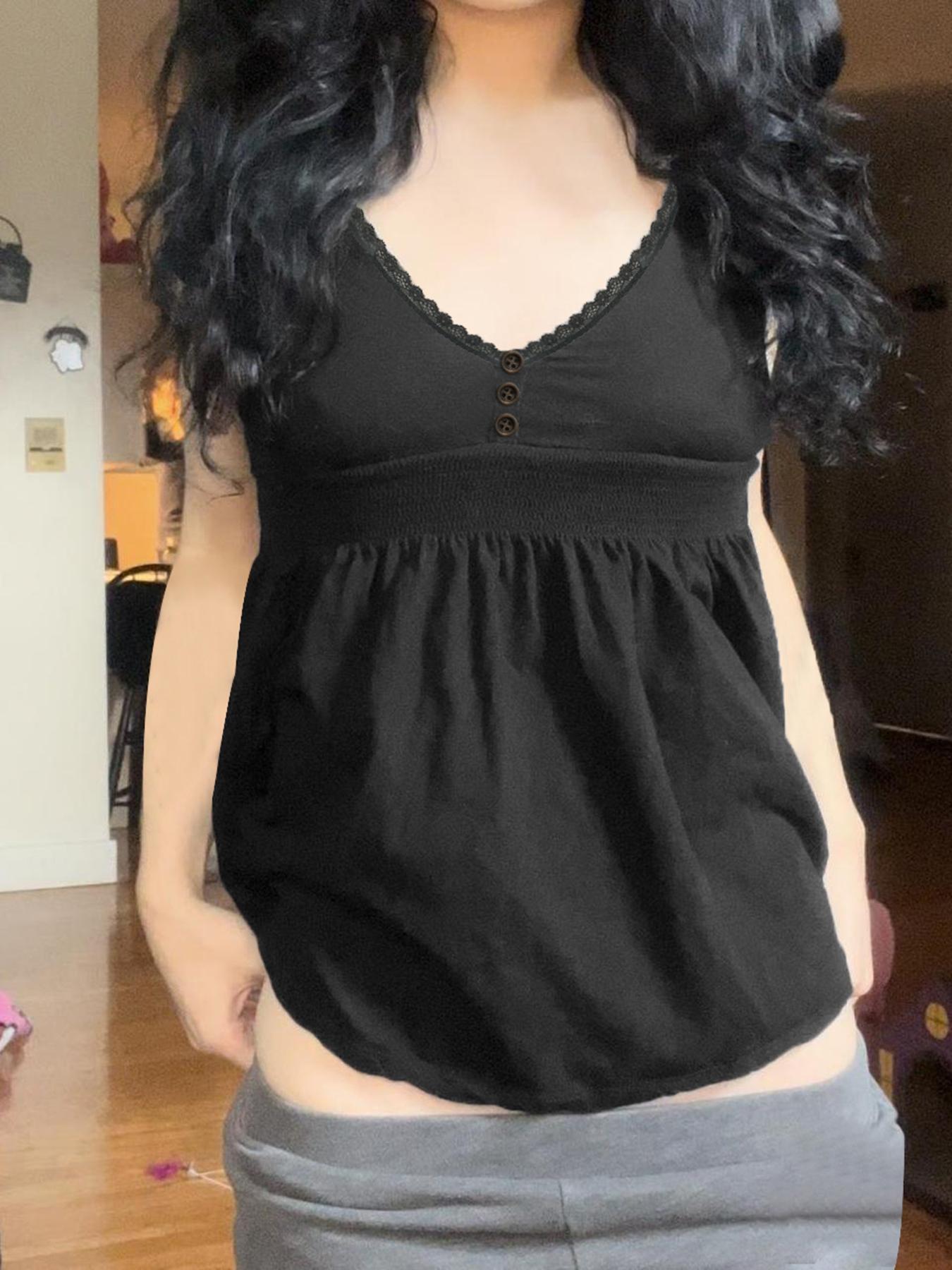 Women's Plain V Neck Tee, Casual Short Sleeve T-shirt for Summer, Ladies Clothes for Daily Wear, Top