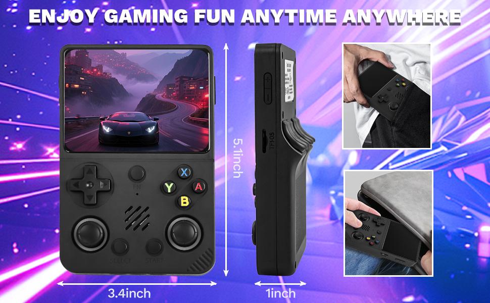 RG36 Pro Open Source System Retro Handheld Gaming Console, 3.5-inch IPS Screen, Multiple Classic Games, 64G TF Card, 3000mAh Battery, Portable Travel Game Player, Perfect Gift for Teenagers or Partners