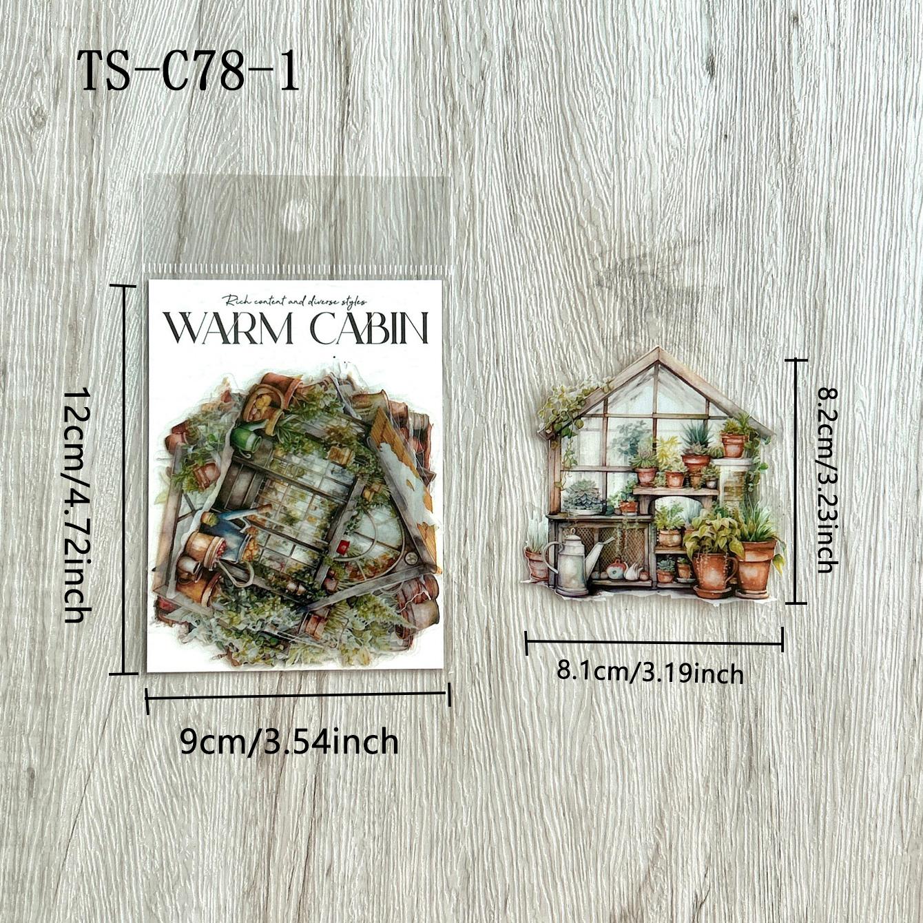 Vintage Castle & Book Pattern Decorative Sticker, 10pcs/pack Scrapbooking & Journal Making Material Paper, DIY Decorative Sticker for Christmas Gift, Crafts