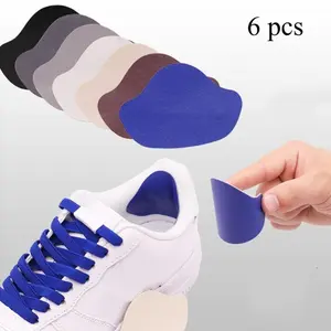 6pcs Self Adhesive Repair Patch For Shoes Heel Wear Hole Wear Sports Shoes Patch Back Pad Anti Wear Patch Washable