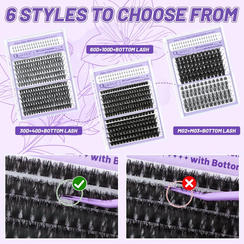 Eyelash Extension Kit, 1 Box Portable Eyelash Makeup Kit, Including Eyelash Glue, Sealer, Remover, Tweezers, Eyelash Curler Protector, Eye Makeup Tool, Cosmetic, DIY Eyelash Extensions