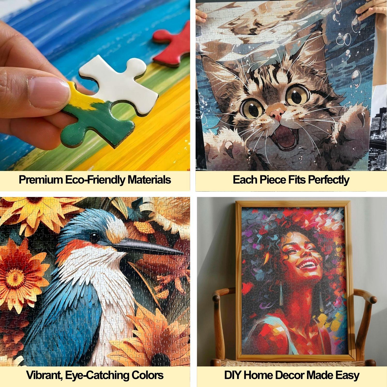 Tucocoo Romantic Flower Arrangement with Books 1000 Pieces Jigsaw Puzzle for Adult, pink blooms in vase beside stacked books warm light cozy reading scene, relaxing hobby brain training family fun decorative wall art gift 27.5x20inch 70x50cm