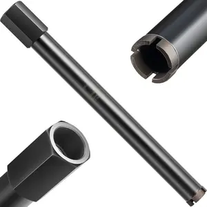 【DealsForYouDays】VEVOR Core Drill Bit, 1-1/2 inch Diameter, 14 inch Drilling Depth, 1-1/4 in-7 Internal Thread, High-Precision Welding Technology, Wet Diamond Core Bit for Reinforced Concrete, Bricks, and Masonry