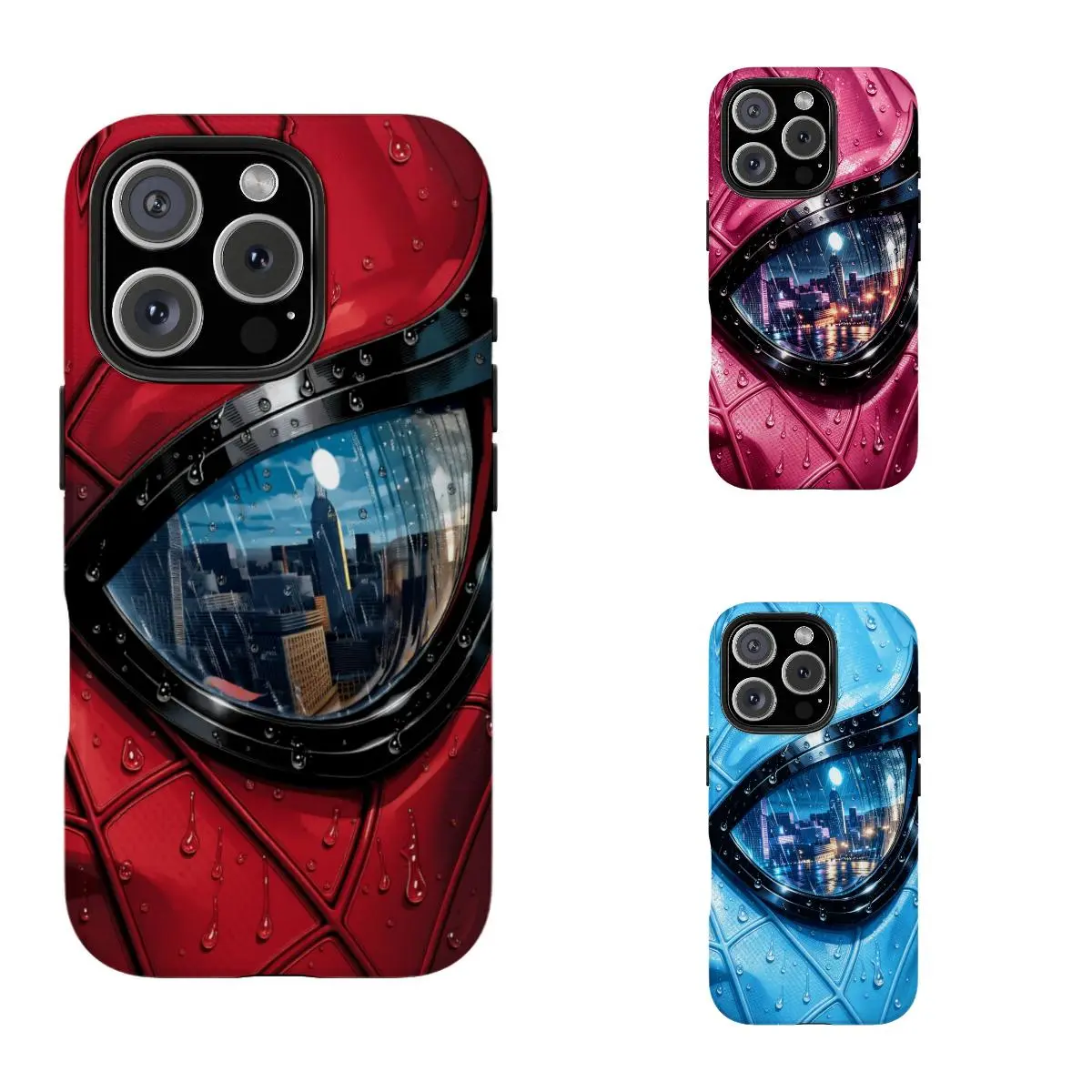 Cool Red Futuristic Window City Aesthetic 2D Design Case for iPhone 17 16 15 14 Pro Max 13 12 11 XR XS Plus Air Slim Shockproof Anti Drop Protective TPU Cover,junk,promax, Metallic, Silicone