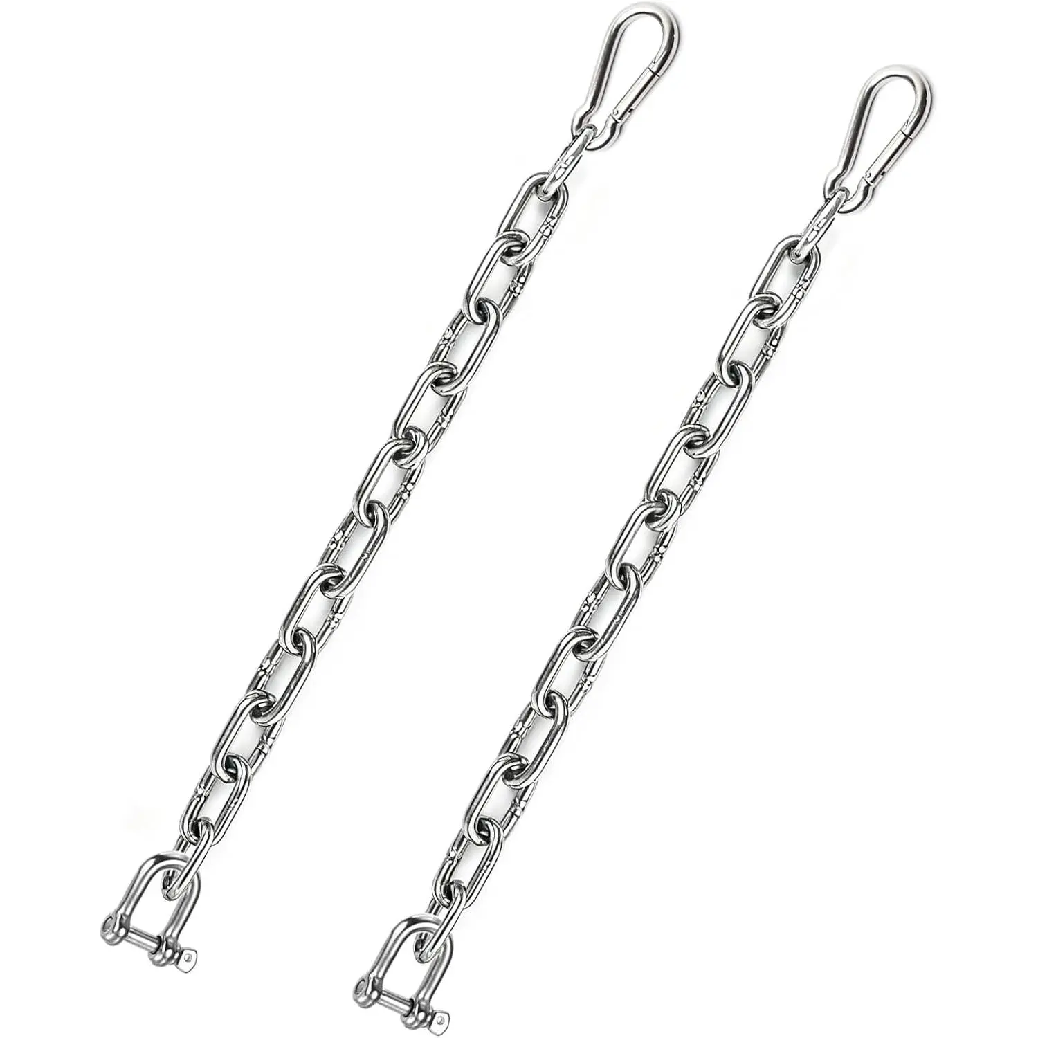 Stainless Steel Coil Chain,4MMx11.8 Inch Stainless Steel Chain,Heavy Duty Stainless Steel Chain for Punching Bags,Metal Decorative Chain for  Chairs,Chandeliers,Guardrails,