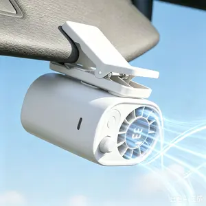 Portable Clip-on Fan, 360° Adjustable Car Fan, Hand Free Fan for Umbrella, Hat, Backpack, Bicycle, Stroller, Suitable for Indoor & Outdoor Use