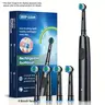 Rechargeable Electric Toothbrush Set, 1 Box Waterproof Electric Toothbrush with 4 Counts Brush Heads, Intelligent Timer Toothbrushes for Adults, Winter & New Year Gift, Rechargeable Electronic Toothbrushes