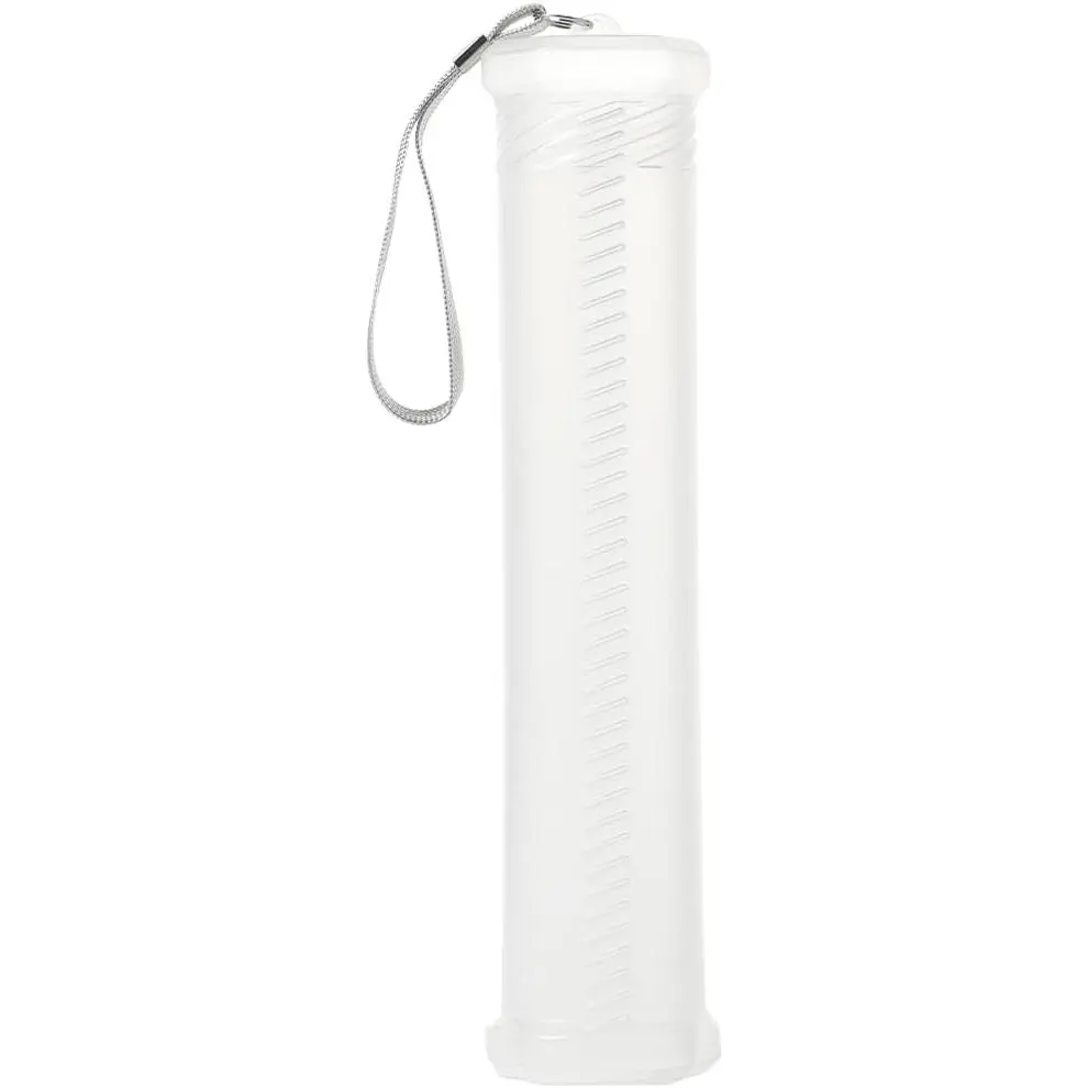 Extendable Plastic Brush Case Clear Long  Brushes Pen Pencil Tube Container Storage Organizer Holder with Carrying Lanyard for Paintbrush Drawing Makeup Artist Travel Supplies