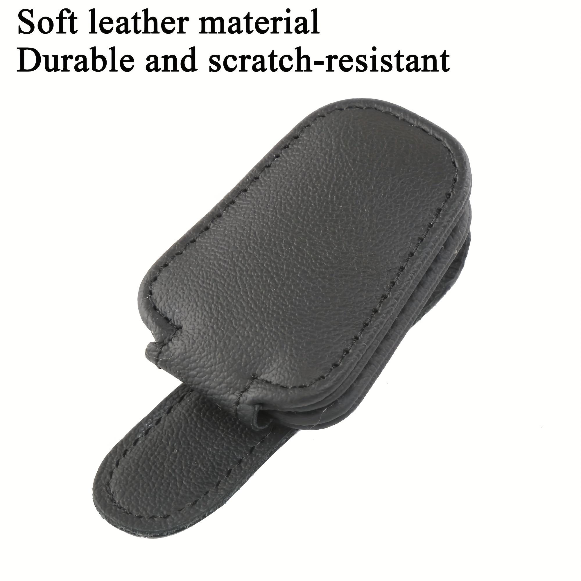 Sunglasses Holders For Car, Magnetic Genuine PU Leather Sunglasses Clip For Car Visor, Glasses Hanger Clip, Car Interior Visor Accessories