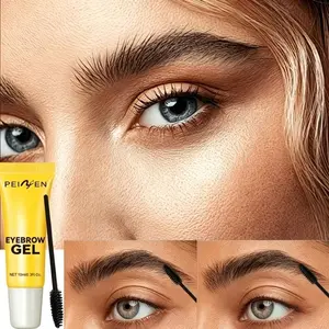 3-pack 3D shaping eyebrow gel, clear gel for long-lasting hold, creates a natural, wild eyebrow look, comes with an applicator brush, brow setting gel, suitable for all skin types