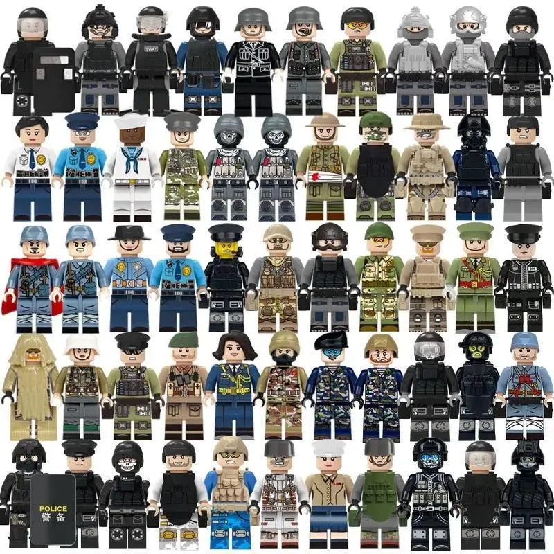 2026 new hot item Popular building blocks, dolls, special police anti-terrorism cheetah commandos, humanoid dolls, assembled toys, birthday gifts.