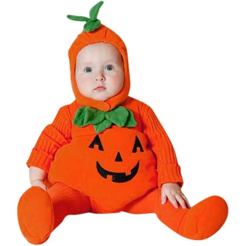 Baby Pumpkin Shaped Costume, Toddler Halloween Pumpkin Role Play Outfit
