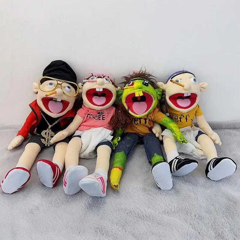 2026 new hot item Jeffy Full-Body Hand Puppet - 19.7in Soft Stuffed Muppet Toy, No Battery Needed, Soft Cuddly Gift for Kids' Birthdays, Role Play