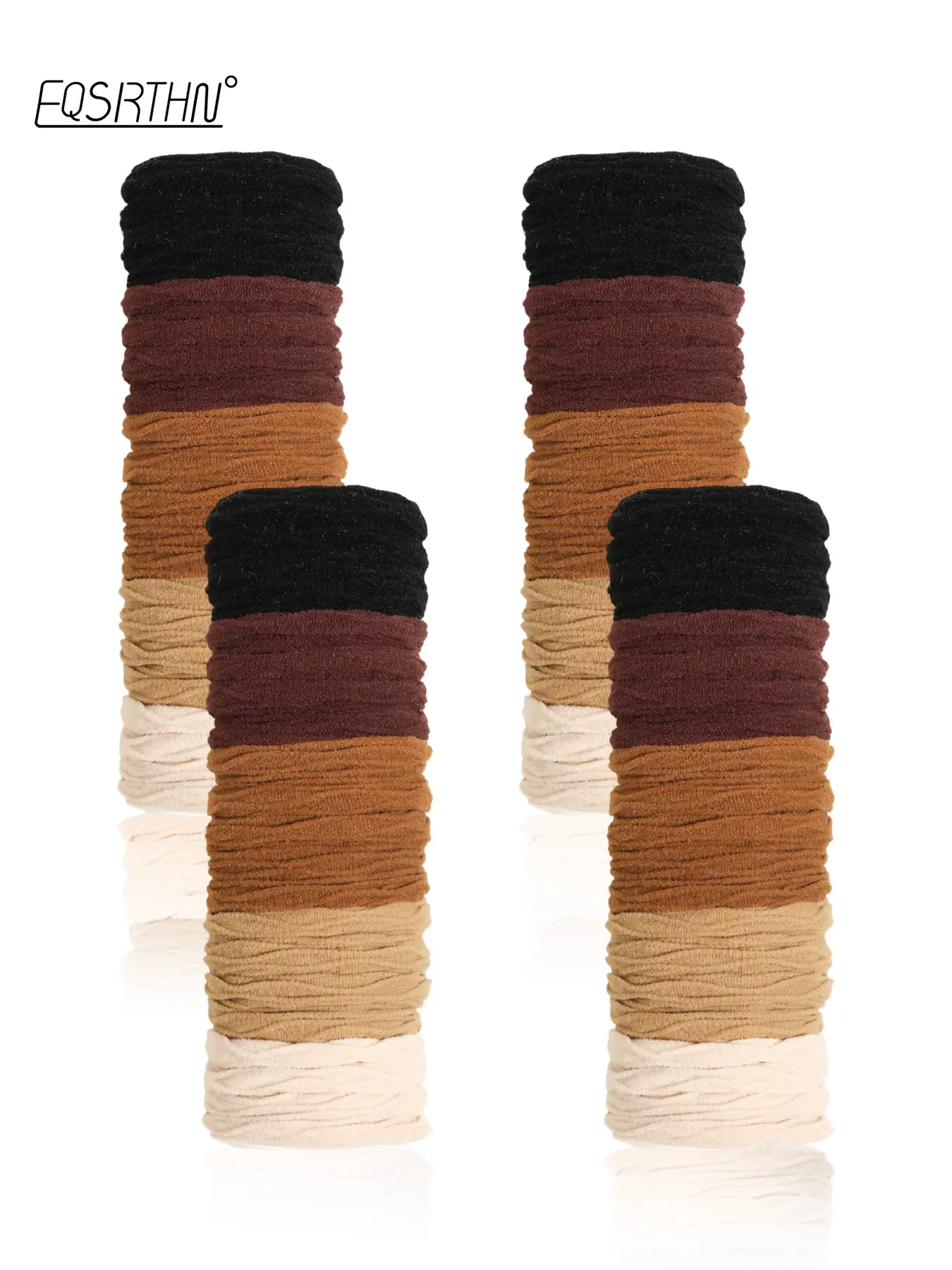 40PCS Soft Stretch Hair Ties Solid Color Elastic Ponytail Holders Daily Wear Hair Bands Thick No Slip Hair Scrunchies for Hairstyle Styling Ponytail Accessories Hairbands