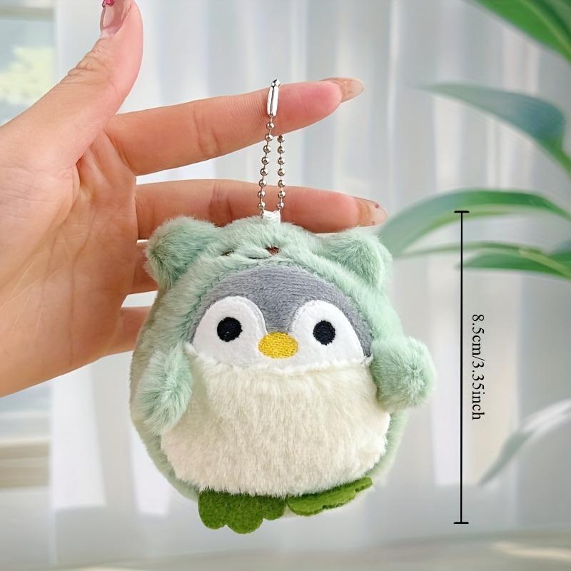 4 Pieces Cute Penguin Plush Toy Charms Soft Fluffy Keychain Charms, Plush Animal Accessories for Birthday, Christmas, Valentine's Day Gifts, Party Favors