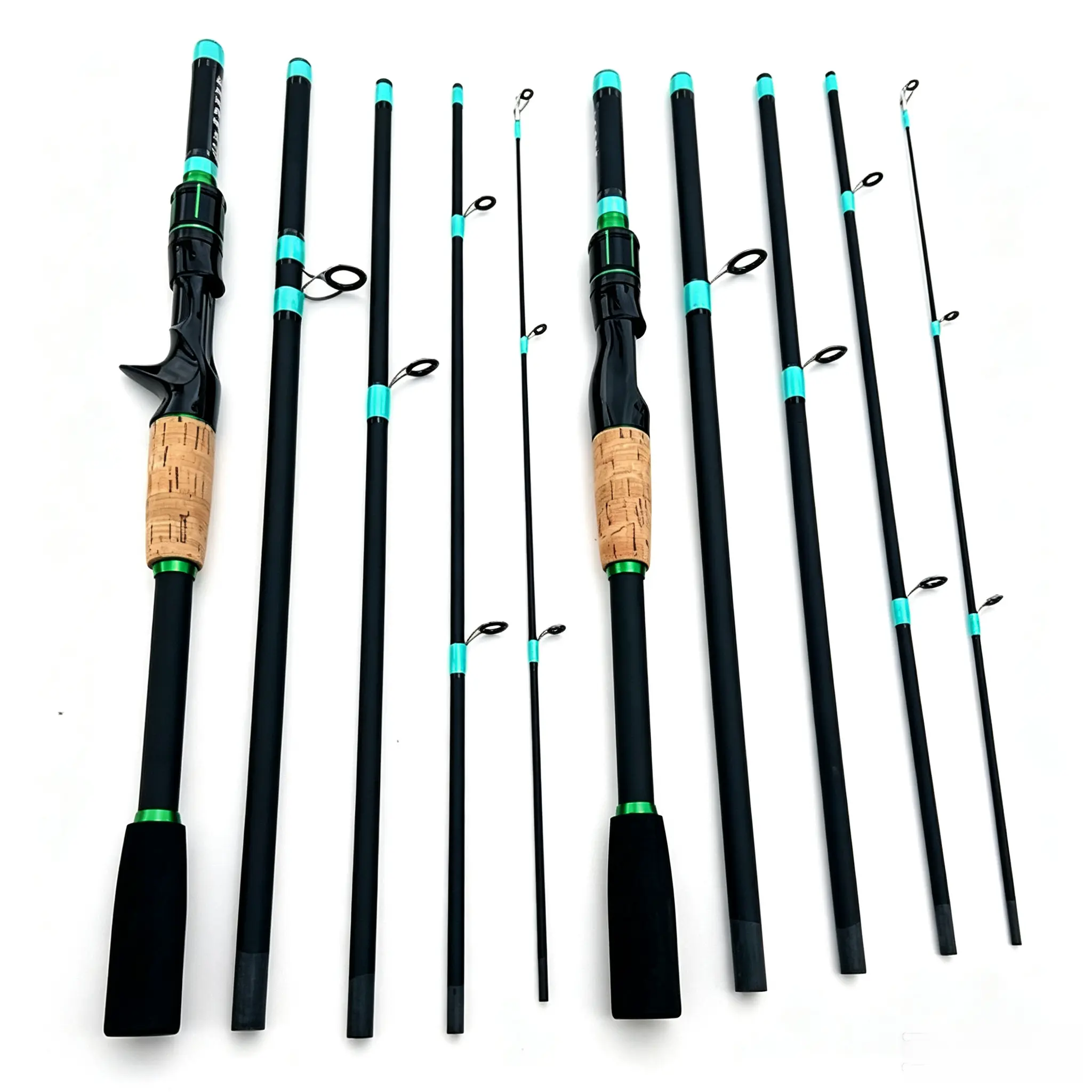 70.86in 4-Section Fiberglass Spinner Baitcasting Rod (M Tone), 4-10lb Line Weight Carp Fishing Tackle, Festive Party Gift for Fishing Enthusiasts