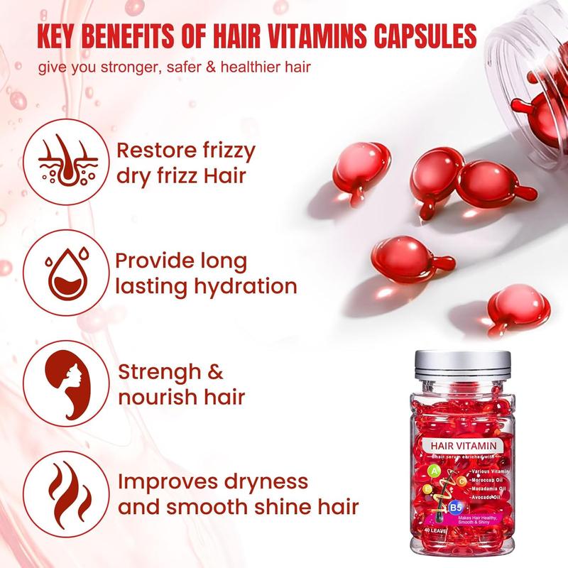20 40 60 80 100 Capsules Hair Serum Non Rinse Nourishing Moisturizing Comfort Haircare Hair Oil Capsules for All Hair Type