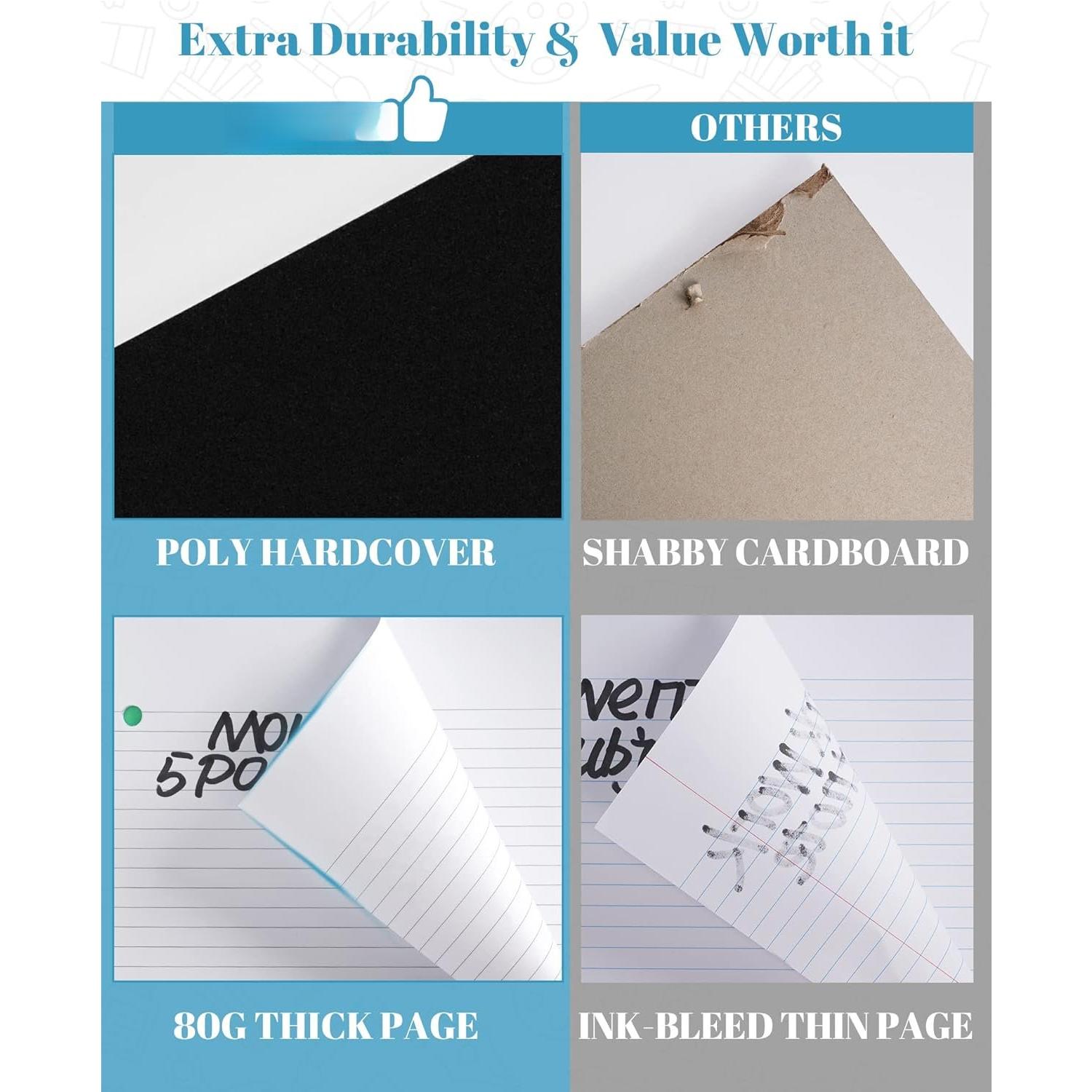 5 Subject Notebook - Spiral Notebook, College Ruled Notebook With Dividers Pocket, Tabs, 11" Ruler, 200 Pages, for Writing Journal, & Office, School Supplies, 8.5''x11'' CoCo Brown 5 Subject Notebook - Spiral Notebook, College Ruled Notebook With Dividers Pocket, Tabs, 11" Ruler, 200 Pages, for Writing Journal, & Office, School Supplies, 8.5''x11'' CoCo Brown