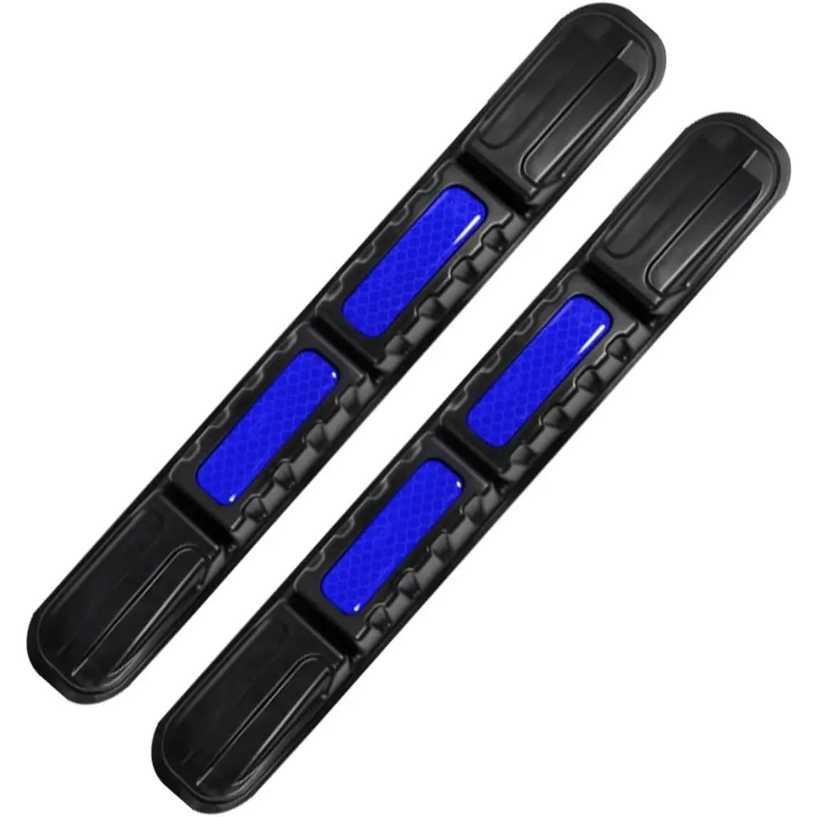 YoRise 2PCS Car Bumper Guard Strip, Anti-Collision Anti-Scratch Car Bumper Protector Trim with Reflective Patch, Foldable Door Edge Guard for Most Cars (Blue)