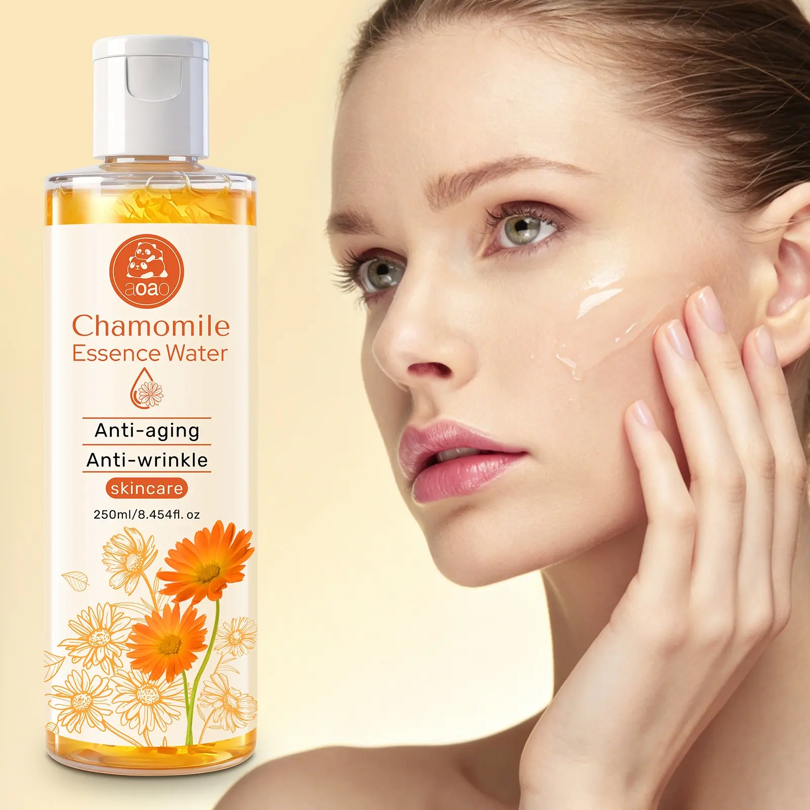 Chamomile Toner Gentle Brightening Pore Minimizing Hydrating Moisturizing Soothing Post-Sun Wet Mask Water 250ML, Liquid Form, Single Item