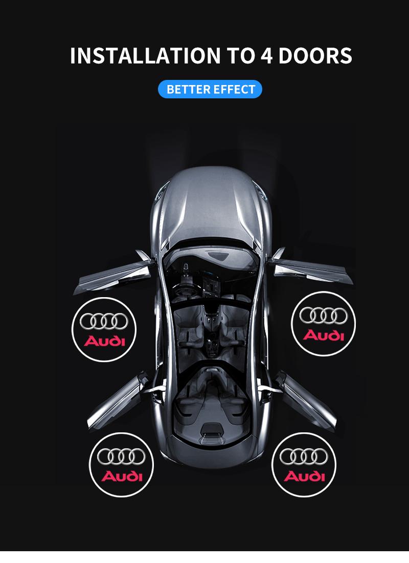 Car Led Courtesy Door Logo Projector Customize Lamp For Audi