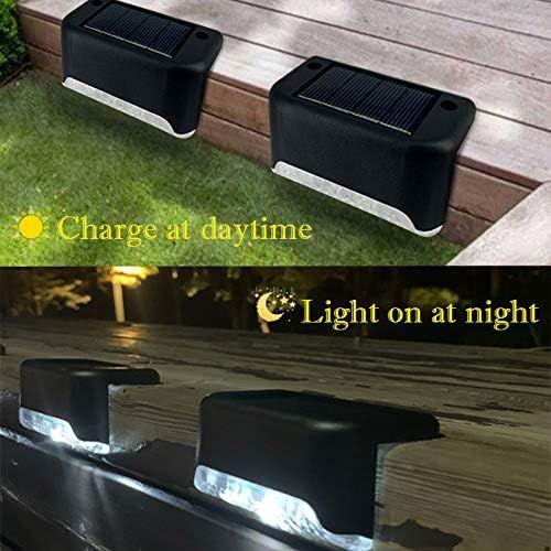 Solar Powered LED Outdoor Deck Lights - Multiple Packs (8/16/32 Count) Waterproof Step & Outdoor Pathway Lights for Stairs, Fence, Outdoor Pathway Light