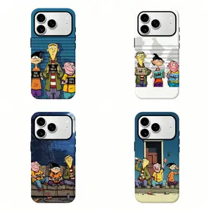 90s Retro Ed, Edd n Eddy Cartoon Smartphone Case - Custom Shockproof Protective Shell for iPhone 17 Pro Max,16,15,14,13,12,11 & Samsung S21,S22,S23,S24,S25 Cellphone Accessories, Nostalgic Childhood-Themed Cover