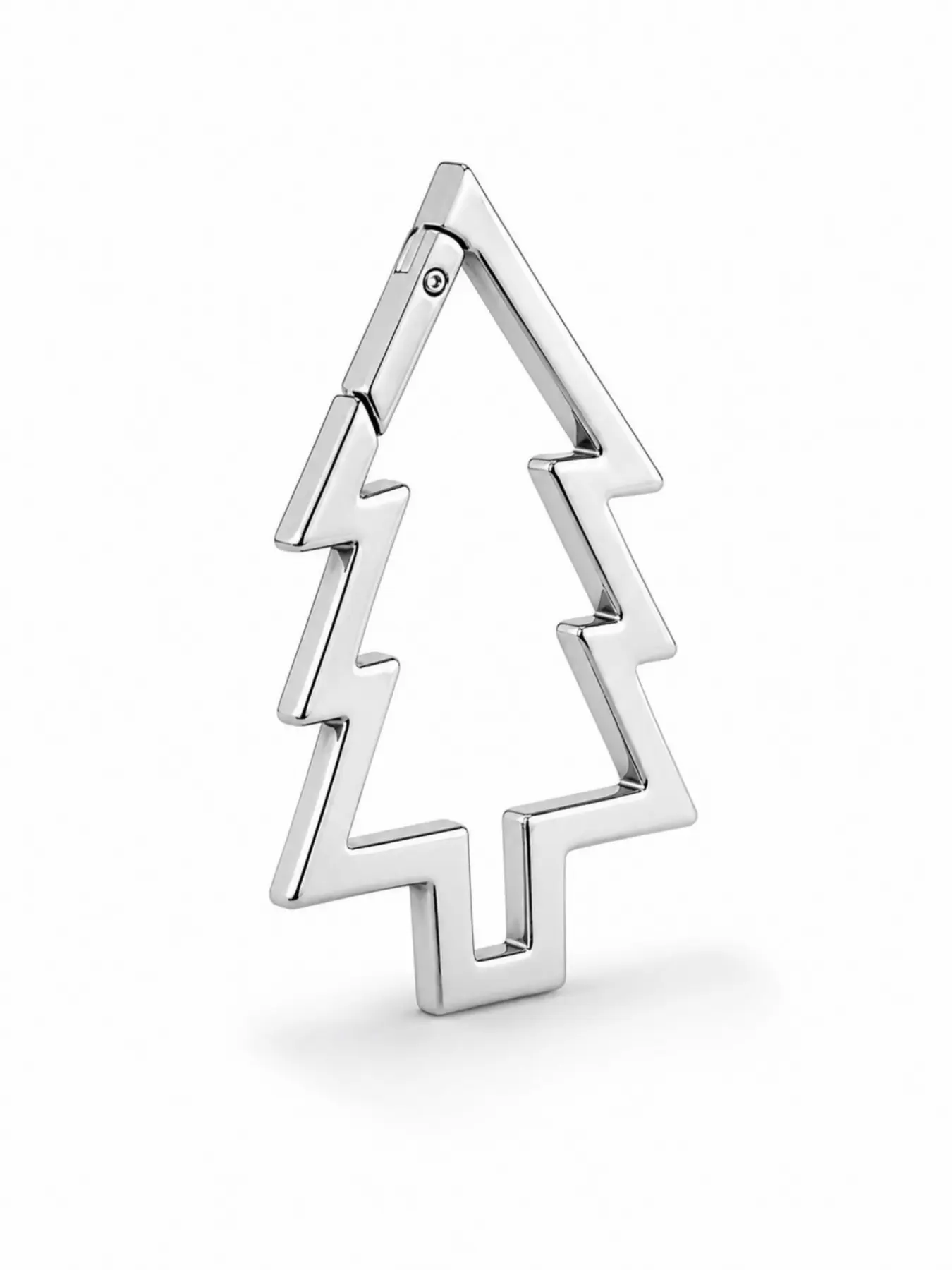 Minimalist Christmas Tree Keychain Zinc Alloy Carabiner Key Holder Bag Charm Fashion Accessory