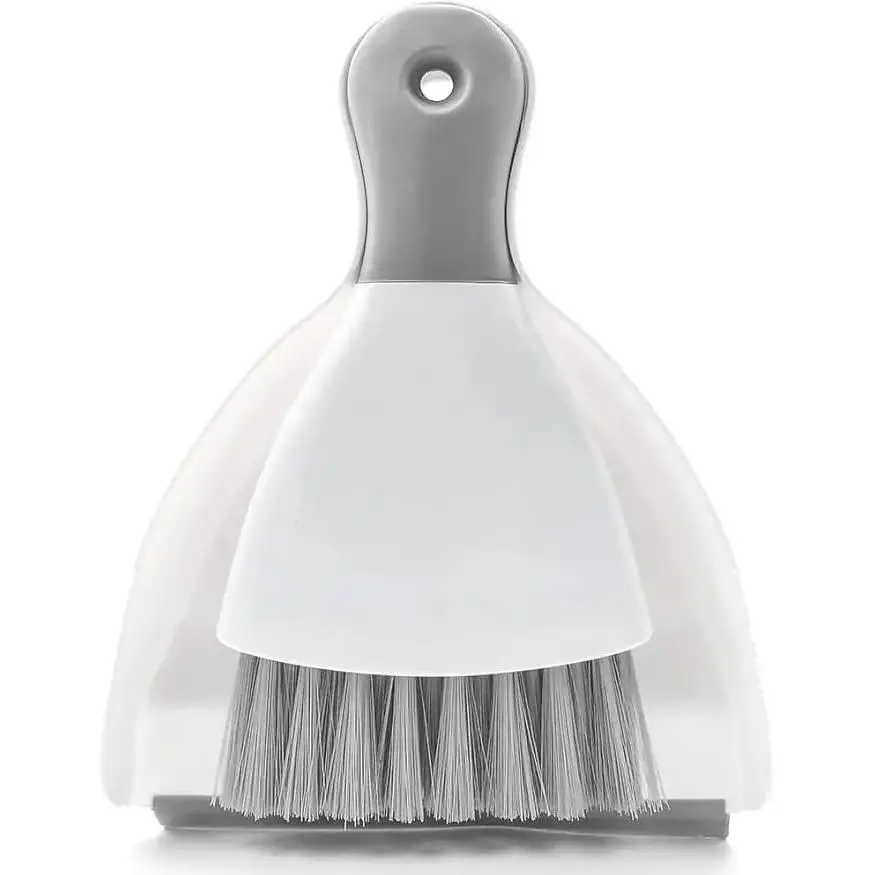 Dust pan Broom Brush Dustpan - Dustpan and Brush Set,Mini dust Pans with Brush,Dust Pan and Brush Set for Table, Key Board, Cat, Dog and Other Pets, Dust Pan Brush Nesting Tiny Cleaning Broom(Gray)