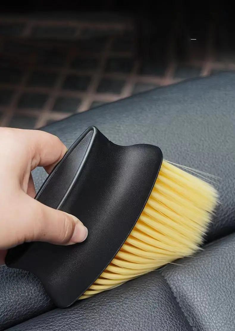 Car Interior Sweeping Dust Soft Brush Car Wash Tool Artifact Car Interior Gap Dust Brush Air Outlet Cleaning Brush