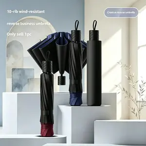 130cm Manual Umbrella, Rain and Sun Protection, UV-Resistant, Foldable, Sturdy, Wind-Resistant, Sunshade Umbrella, 1pc