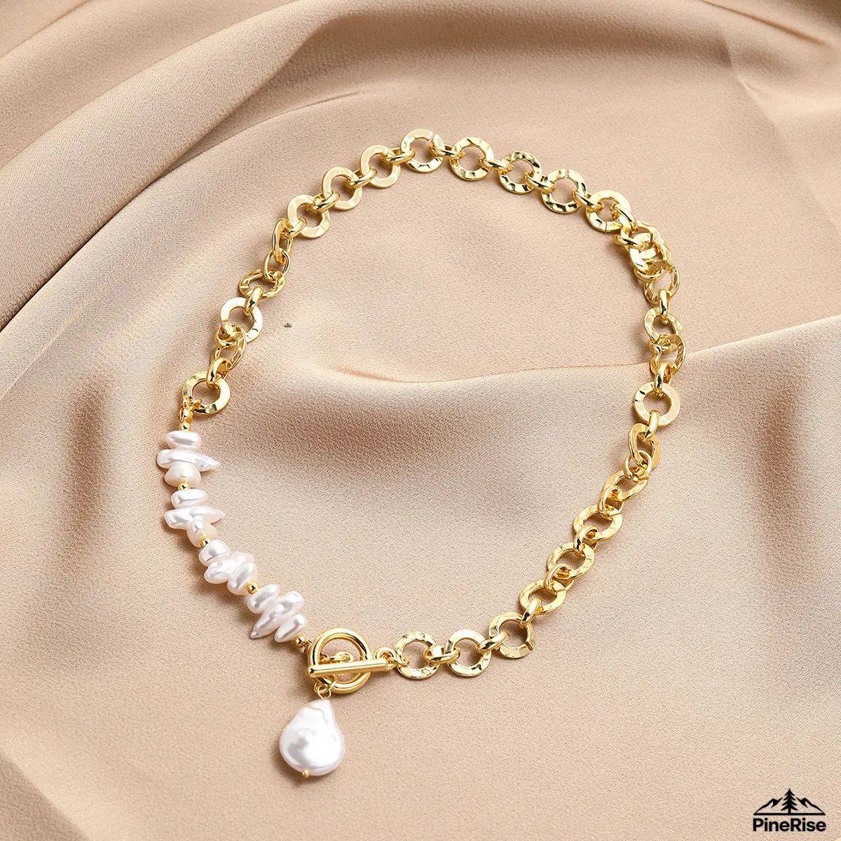 Multi-layer Baroque Pearl Necklace Irregular Design Light Luxury Clavicle Chain European Fashion Neck Jewelry Unique Decor Accessory For Indoor Leisure Daily Formal Outfit Matching