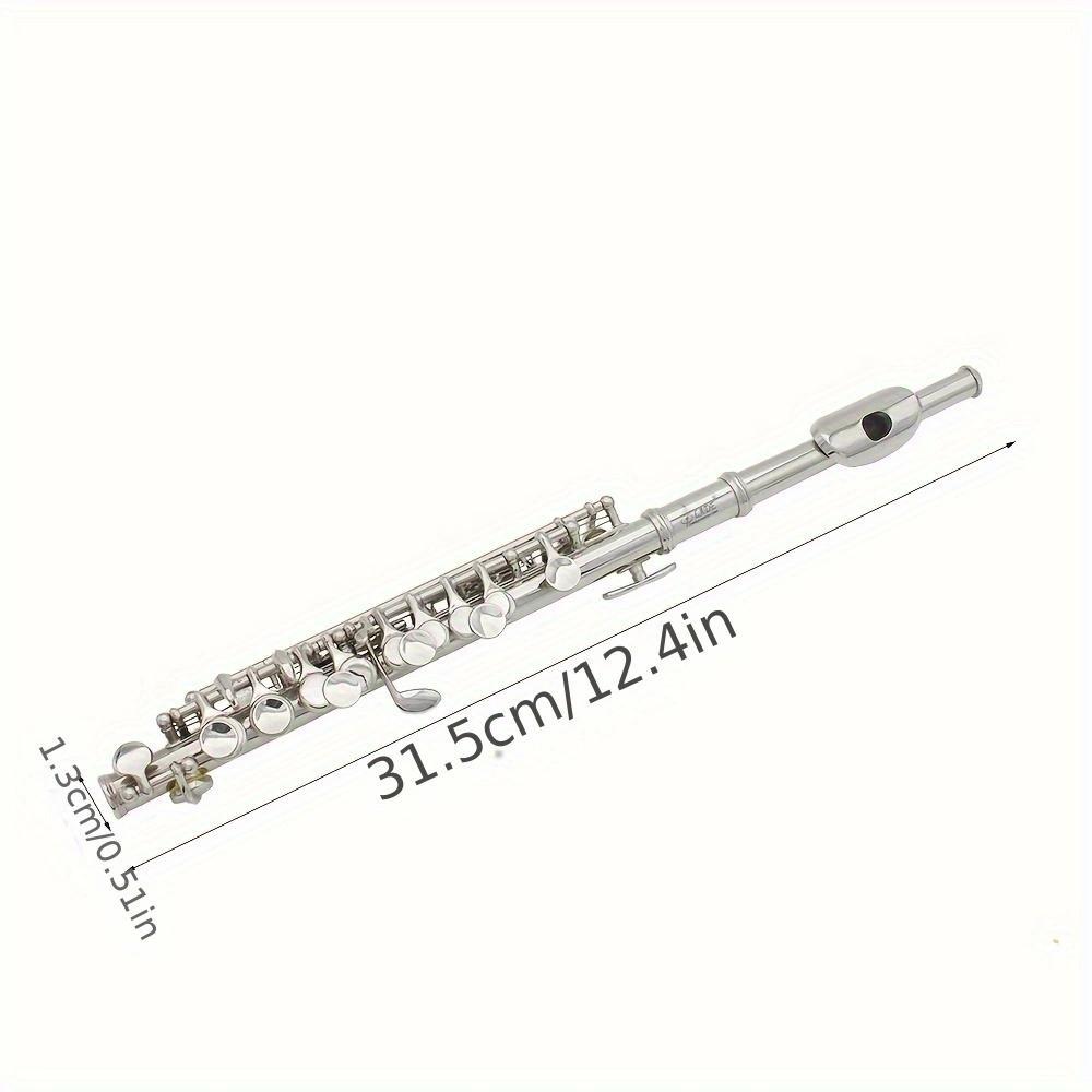 16 Holes Piccolo, 1 Count C Key Piccolo Musical Instrument for Beginners, Wind Instrument for Students & Professionals