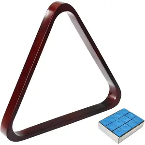 Solid Wood Pool Ball Rack Billiard Ball Triangle Rack Pool Table Ball Holder Positioning Rack 2-1/4" Pool Ball Rack