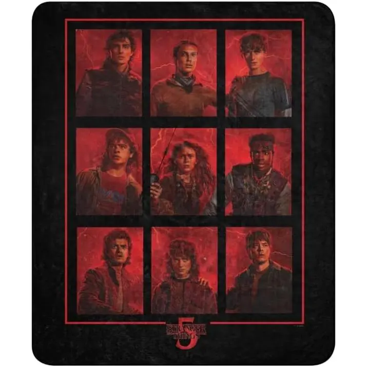 Stranger Things Season 5 Characters Sherpa Blanket, Fleece Throw for Bed, Couch, Home, Officially Licensed Netflix Reversible Blanket, 50 in x 60 in