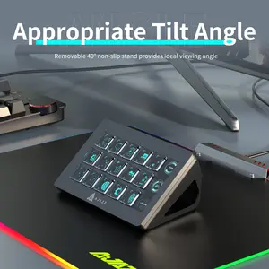 Ajazz Akp153e LED Keyboard, Customizable Gaming & Streaming Controller, Programmable Macro Keys, Compatible with Win/MAC/ps5/xbox