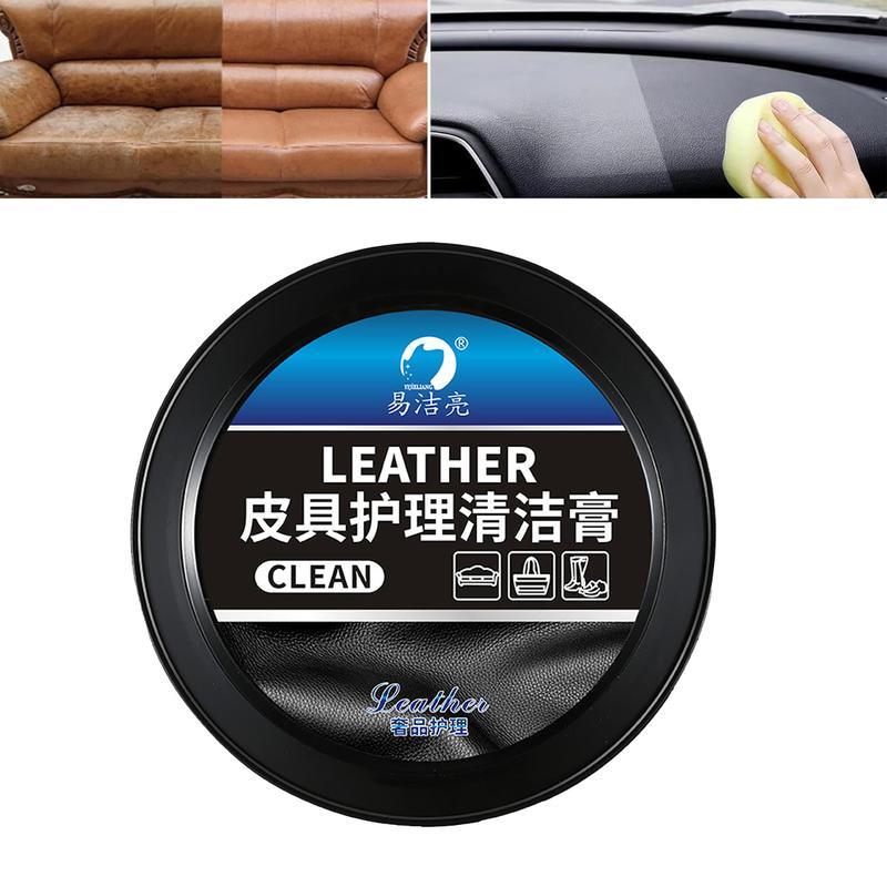 Car leather care cleaning cream, car interior cleaning cream, leather bags, leather shoes cleaning - multiple uses,Automobile parts, essential products for automobiles,Easy to use, the best car companion