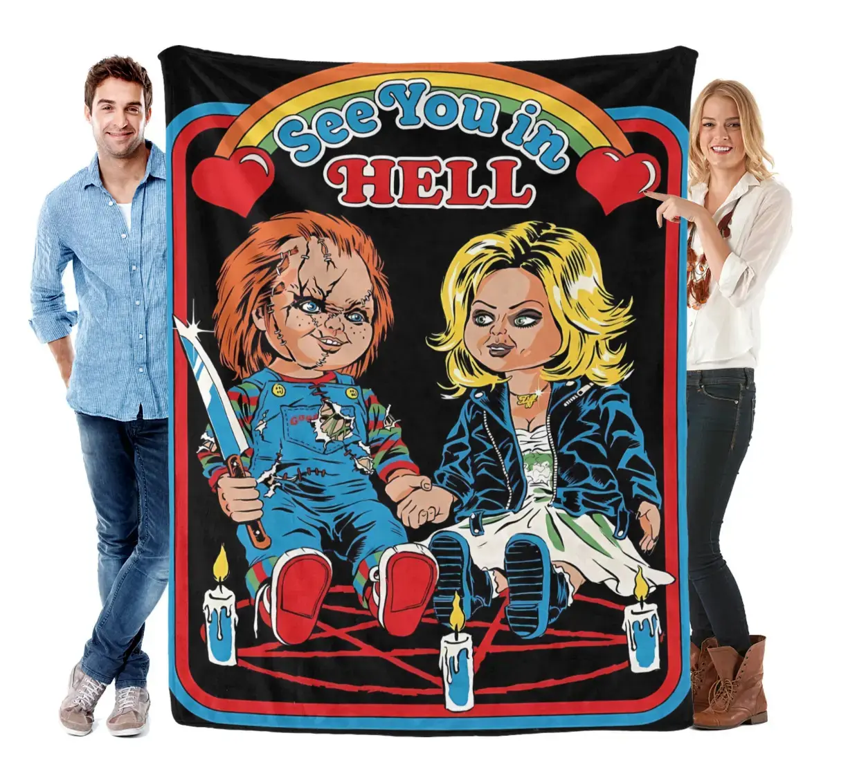 Bride Of Chucky Horror Movie Flannel Blanket Throw Soft Bed Blanket Loot Fright New See You In Hell 2018 Flannel Blankets